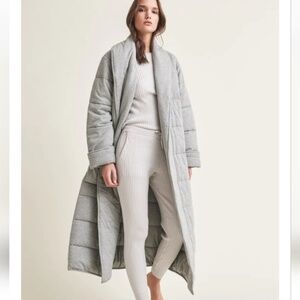 Skin Gray Quilted Robe
